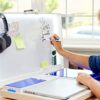 The Home Office by Worky - Portable Multifunction Workstation Desk with Built-in Power and Charging, Video Conference Lighting, Storage and Organ