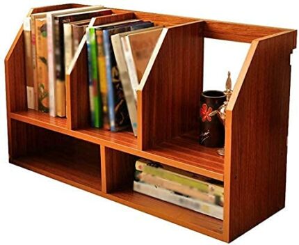 WXJLYZRCXK Desktop Shees Simple Desktop Small Bookshelf Simple Double Storage Box Multi-Function Suitable for Students Home Office Office Desktop