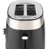 T4tec TT - TOT827BL2SL 2 Slice Toaster - Black and Stainless Steel
