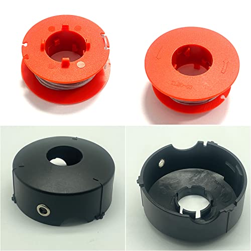 F016800175 Spool Line Replacement for Grass Trimmer Bosch ART 23 26 30 Combitrim Easytrim Pro-Tap Automatic Spool Line 8 m with Lid for F016L7108