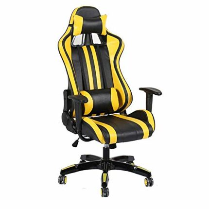 MU Home Adjustable Back Angle High-Back Leather Racing Executive Computer Desk Office Chair