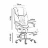 Ygqbgy Office Chair Swivel Ergonomic High-Back Executive Desk Chair Adjustable Height, Black, PU
