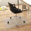 ZIJINJIAJU Chair Mats 1.5mm Thick 35 X 59 Inch Floor Protectors for Chairs, Waterproof Plastic Clear Floor Mat Rectangular Office Hard Floor Chai