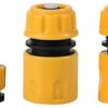ZHIHUI Hose Connetor, Hose End Quick Connect fitting, Gardening Watering Car Washing Hose Quick Connector, 1/2" Hose Pipe Quick Connector + Fauce