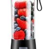 YurDoca Portable Personal Blender for Shakes and Smoothies, Personal Size, USB Rechargeable Mini Fruit Juice Mixer, Juicer Blender Bottles Travel