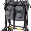 Amazon Basics Garden Tool Collection Collapsible Folding Outdoor Garden's Utility Wagon with Cover Bag, Grey