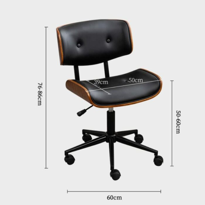 SLNFXC Computer Chairs Solid Wood Study Chair Liftable Swivel Chair Office Chairs (Color : D, Size : Talla �nica)