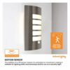 Bianco PIR Lights Outdoor - Outside Lights Mains Powered - Security Lights with Motion Sensor Mains Powered - IP44 Rated Wall Lights - E27 LED Co