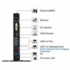 WAVLINK USB 3.0 / USB C Universal Dual Display Docking Station Support HDMI and DVI/VGA/HDMI with 6 USB Ports,Gigabit Ethernet and Audio Jack for