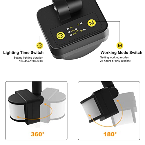 MEIKEE Security Lights with Motion Sensor 35W PIR Light Super Bright 3000 Lumen LED Sensor Flood Lights Outdoor IP66 Waterproof Daylight White Wa