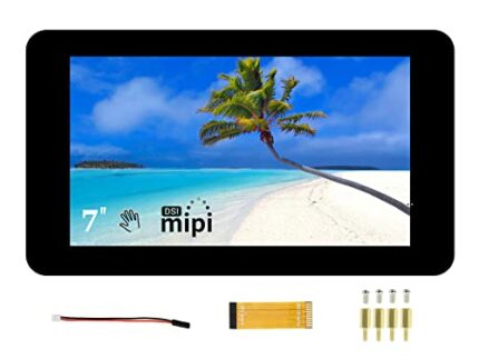7inch Touchscreen Display for Raspberry Pi 4B/3B+/3A+/3B/2B/B+/A+, DSI Interface, 800x480 Capacitive TFT Screen, Support Raspberry Pi OS/Ubuntu/K