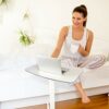 Pneumatic Adjustable Height Laptop Desk, Sit and Stand Mobile, Ergonomic Design, Excellent Computer Workstation for Classrooms, Offices, and Home