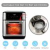 2 Pcs Kufixy Silicone Air Fryer Liners 8 inches with a Set of Silicone Gloves - Multipurpose Round Non-Stick Water and Oil Proof Liners for AirFr