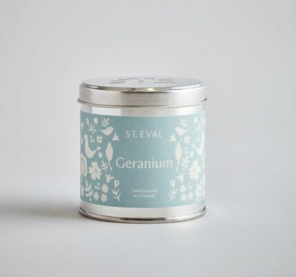 St Eval Summer Folk Collection Geranium Tin Candle