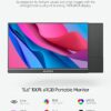 ARZOPA Portable Monitor, 15.6" 100% sRGB FHD 1080P Portable Laptop Monitor with USB C HDMI, IPS Eye Care Screen with Smart Cover for Mac PC Lapto