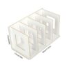 Desktop Bookshelf Wood Sturdy Durable Book Rack with Multi-Slots for Home Office School in 11.81 x 6.69 x 6.69inch(warm white)