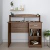 N/A Desk Writing Desk Furniture With Shelves And Two Open Storage Computer Desk Organizer Desk Study (Color : A)