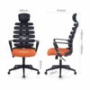 WALNUT Home Computer Chair to Work in an Office Chair Staff Member Chair Netting Lift Swivel Chair Lift Student Dormitory Chair (Color : A)