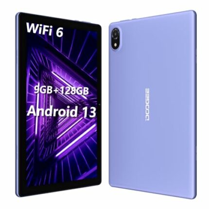 DOOGEE U10 Tablet 10 inch, Androd Tablet 4GB(9GB) RAM+128GB ROM(TF 1TB), 5060mAh, 8MP Main Camera, 2.0GHz WiFi 6/Google GMS/Bluetooth 5.0/Type C/