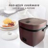 ANJIELO SMART Rice Cooker with Steamer Non- Stick Cooking, High-Temperature Protection, 1.2L One Touch Operation Perfect for 1-2 Person to Cook R