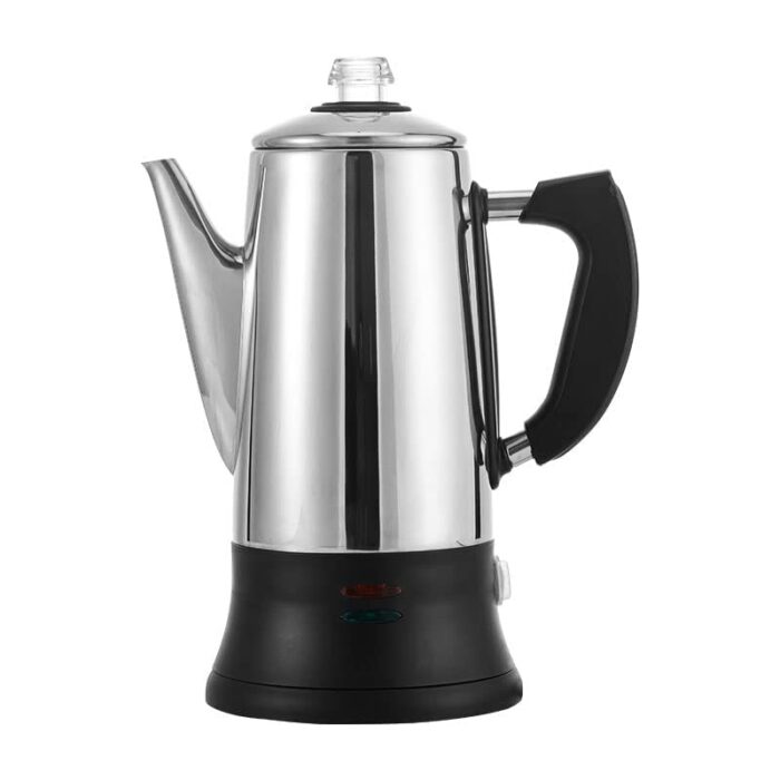 APOXCON Electric Coffee Percolator with CE Certification, Stainless Steel Electric Percolator Coffee Maker with Heat Resistant Handle, Portable P
