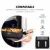 AM STORE 1 Silicone Air Fryer Liner Pack of 2 with Brush, Tong and Mitts- Tower Dual - Instant Vortex Air Fryer Silicone Liner - Reusable Air Fry