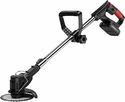 ELzEy String Trimmer Electric Lawn Mower Small Household Lawn Mower The Best Assistant for Gardens and Farms with Plastic Blade (Size : Battery*1