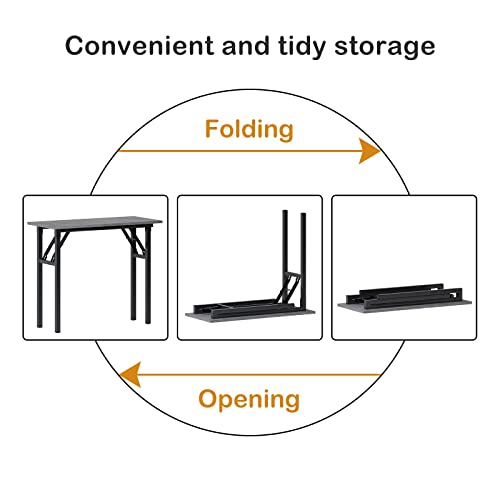 Need Small Desk 31 1/2" No Assembly Foldable Writing Table,Sturdy and Heavy Duty Folding Computer Desks for Small Space/Home Office/Dormitory AC5