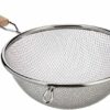 Winco MS3A-8D Strainer with Double Fine Mesh, 8-Inch Diameter, Stainless Steel, Tan