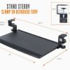 Stand Steady 25" Clamp On Keyboard Tray | Easy Attachable Keyboard Drawer for Small Spaces | Quick 5 Minute Assembly | No Need to Drill into Desk