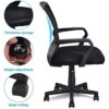 YT.JYUERI Relax Comfortably Safe Office Chair Ergonomic Desk Computer Chair Swivel Chair with Fixed Armrest Lumbar Support Adjustable Rotating Mi