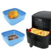 20.5 Silicone Air Fryer Liner Reusable Air Fryer Silicone Pot Air Fryer Silicone Baking Replacement Silicone Air Fryer Liners for Air Fryer Silic