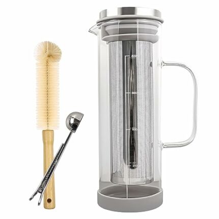 Azontion Cold Brew Coffee Machine, Iced Coffee Machine, Stainless Steel Leak Proof Cover, 304 Stainless Steel Filter, Cold Brew Coffee, Tea,