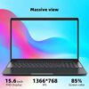 SGIN 15.6" Laptop 8GB RAM 256GB SSD Storage(TF Card 512GB), Celeron Quad-Core, Full Size Keyboard, PC Notebook with 2xUSB 3.0, Dual Band WiFi, Bl