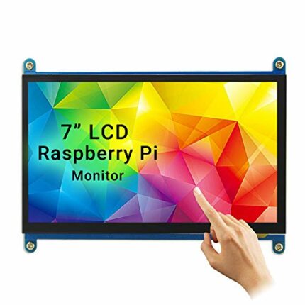 ELECROW For Raspberry Pi Screen, 7-InchTouchscreen Monitor with resolution 1024X600 Small Monitor Compatible with Raspberry Pi, Windows PC, Jetso