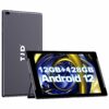 10.1 inch Tablet,Android 12 Tablets with Stand,12GB RAM 128GB ROM (512GB Expandable Storage),HD IPS Screen,2.0MP Front Camera,8.0MP Rear Camera,W