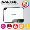 Salter 1064 WHDR Digital Kitchen Scale - 5kg Capacity, Easy Read Display, Add &Weigh/Tare Function, Measure Liquids in ml/fl.oz, Glass Platform F
