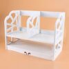 Table Bookcase, Mini Storage Cabinet, Small Bookcase, Desk Organizer for Small Bookcases, Small Bookcase for Home and Office, 30 x 21 x 40 cm