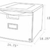 Storex Plastic One-Drawer File Cabinet – Locking Document Organizer with Casters for Home and Office, Gray, 1-Pack (61263A01C)