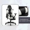 FMXQYH Gaming Chair for Adults, Ergonomic Office Chair with Footrest, Computer Chair with Height Adjustable, PU Leather High Back Can Be for Offi