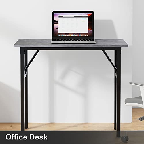 Need Small Desk 31 1/2" No Assembly Foldable Writing Table,Sturdy and Heavy Duty Folding Computer Desks for Small Space/Home Office/Dormitory AC5