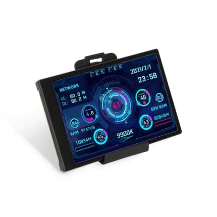 GOWENIC 3.5in Mini IPS Screen, Portable USB C AIDA64 CPU RAM Data Monitor Computer Temperature Display PC Sensor Panel Display, 360° Rotation, On