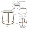 Flash Furniture Glass End Table, Clear/Brushed Gold, Set of 1
