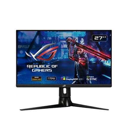ASUS ROG Strix XG27AQ HDR Gaming Monitor â€“ 27 inch WQHD (2560 x 1440), Fast IPS, Overclockable 170Hz (Above 144Hz), 1ms (GTG), ELMB SYNC, G-SYN