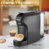 WIVIZL Capsule Coffee Machine,Compatible with Nespresso Capsule,Compact Single Serve Coffee Maker,Espresso and Lungo,Automatic Shut-Off,20 Bar Hi