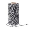 AUERVO 100M Christmas Twine, Black and White String Cotton Wrapping Twine For Xmas Packing Gift Wrapping String Decorations DIY Crafts and Handma