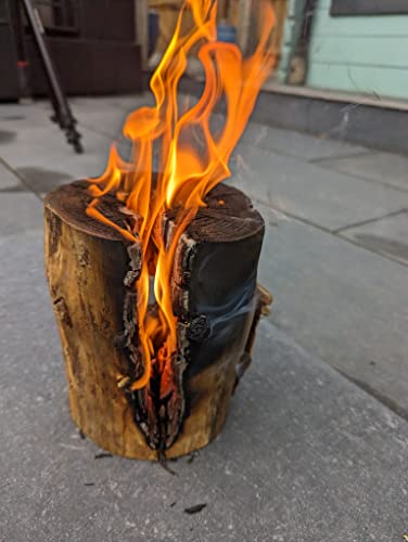 Swedish Log Fire Pit Instant Outdoor Heating 2 Hour Burn Citronella Candle