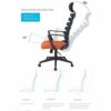 WALNUT Home Computer Chair to Work in an Office Chair Staff Member Chair Netting Lift Swivel Chair Lift Student Dormitory Chair (Color : C)