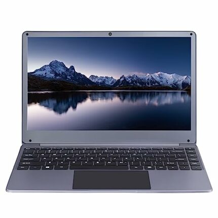 UDKED Win 11 Pro/Office 2019 14-inch FHD Narrow frame Large Screen High-Performance Laptop High Speed Celeron 6G RAM SSD PC with Mouse (Gray/ 128