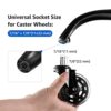 Mastery Mart Office Chair Base Replacement for Office/Desk/Swivel Chair with Cap, Universal Gas Cylinder Socket and Caster Sockets, 28"(70 cm) He